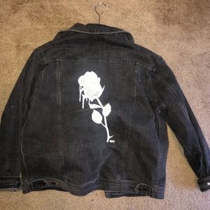 Charcoal Grey/Black Obey Denim Jacket